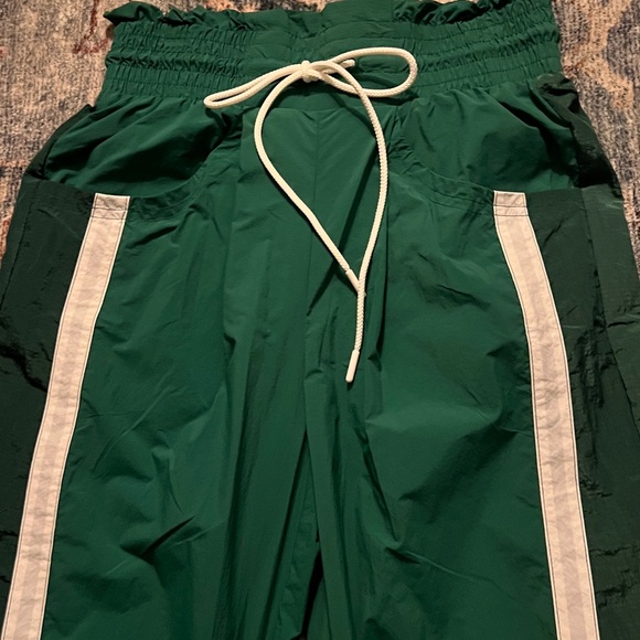 FP Movement by Free People Green Track Pants with White Stripes NWT - Picture 4 of 4